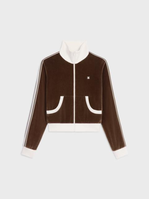 CELINE tracksuit jacket in velvet jersey