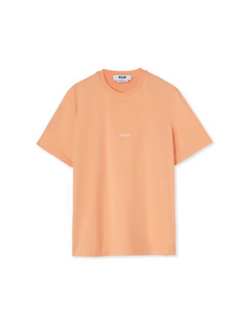 Cotton crewneck t-shirt with MSGM micro logo