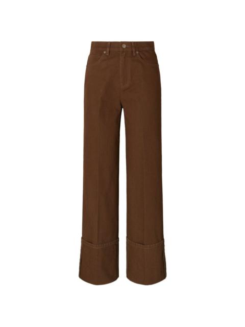 TORY BURCH straight-leg cuffed jeans