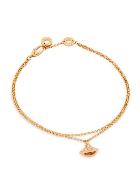 BVLGARI Women's Divas' Dream 18K Rose Gold & Diamond Pendant Double-Strand Bracelet - Rose Gold