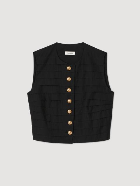 Sandro PLEATED CROP TOP