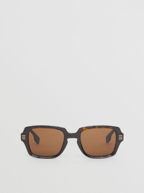Burberry Logo Detail Rectangular Frame Sunglasses