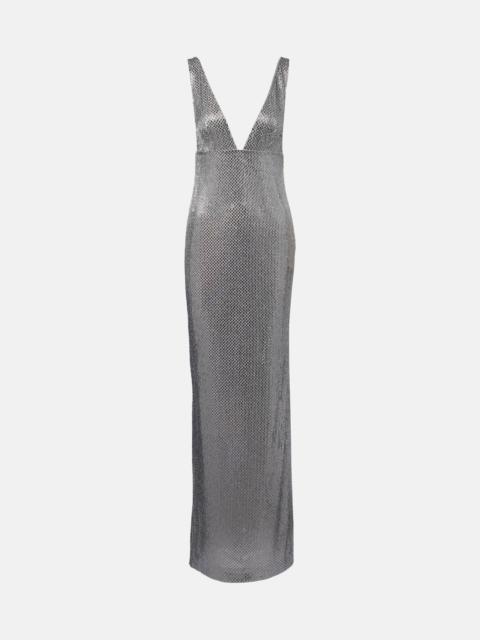 ROLAND MOURET Diamanté gown