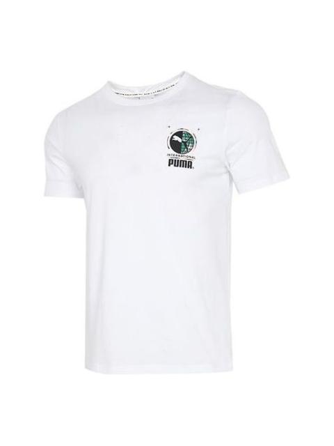 PUMA Graffiti Photo Print Short Sleeve T-Shirt 'White Blue Red' 531307-02