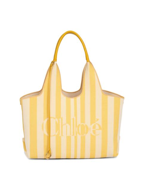 Chloé Women's Chloé Stripy Small Jacquard Tote Bag - Radiant Yellow