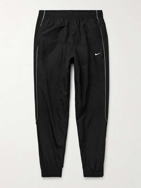 Nike Solo Swoosh Logo-Embroidered Nylon Track Pants