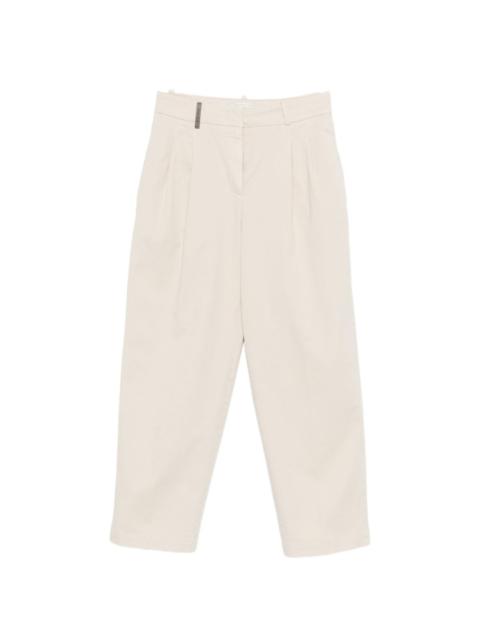 PESERICO pleated cropped trousers