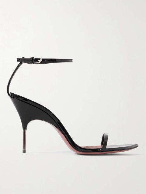 Bruna 95 patent-leather sandals Black