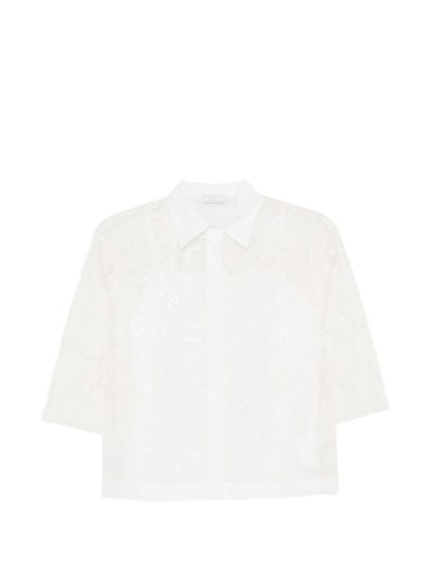 PESERICO sequin button-up shirt