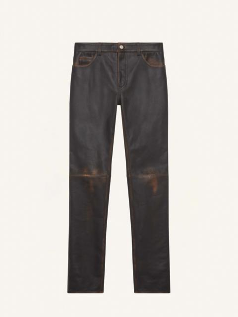 courrèges USED LEATHER 5-POCKET PANTS
