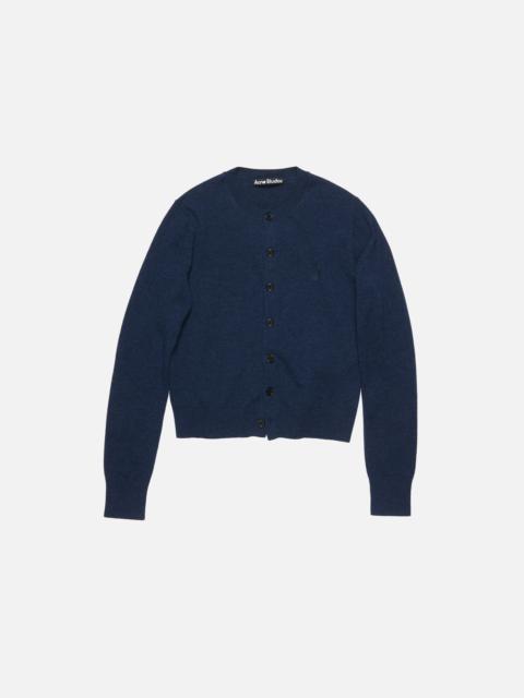 Acne Studios Cadigan yak wool - fitted fit - Navy melange