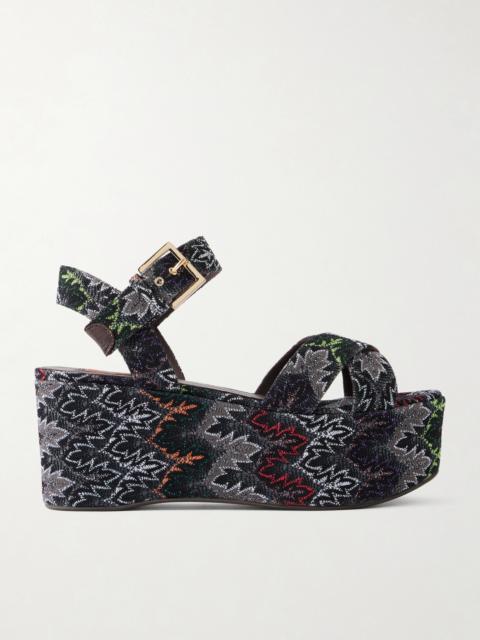 Missoni Julia Striped Woven Platform Sandals