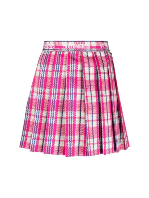 VETEMENTS pleated checked skirt