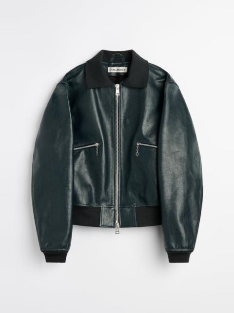 Our Legacy Mini Bomber Station Blue Pliable Bovine