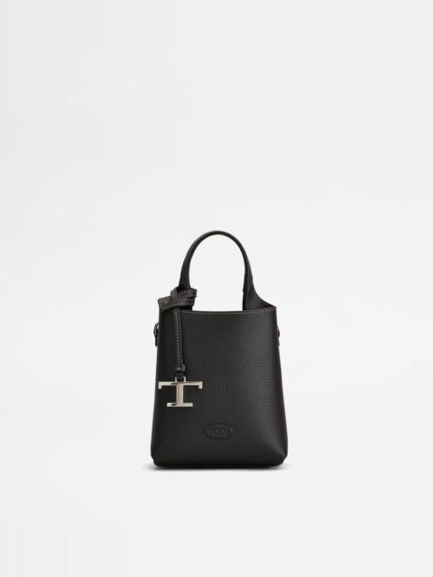 TOD'S MICRO BAG IN LEATHER - BLACK