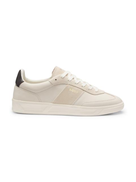 BOSS PORTUGUESE-MADE SNEAKERS IN LEATHER AND SUEDE