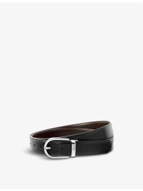 Montblanc Horseshoe-buckle leather belt