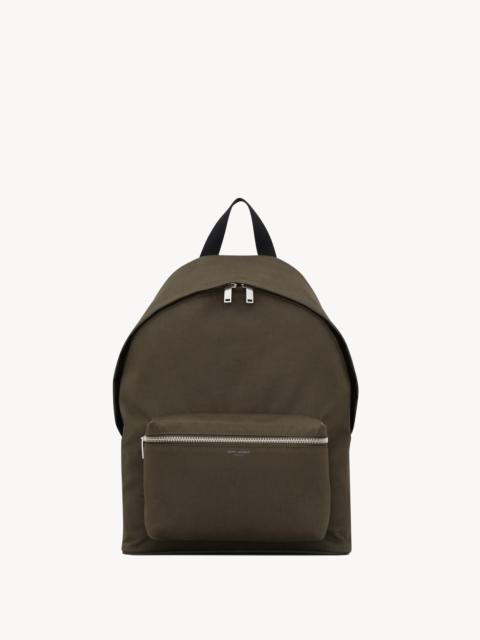 SAINT LAURENT CITY BACKPACK IN COTTON CANVAS