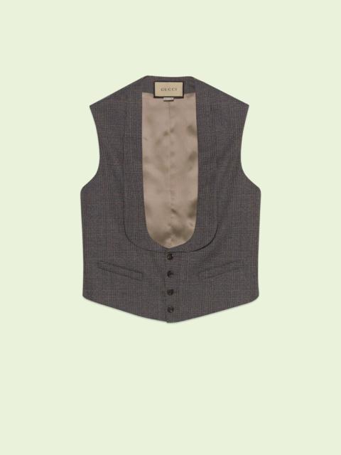 GUCCI Prince of Wales wool formal vest