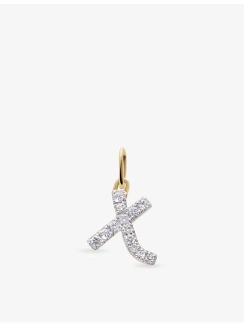 MONICA VINADER X Letter 14ct Yellow-Gold And Lab-Grown Diamond Charm