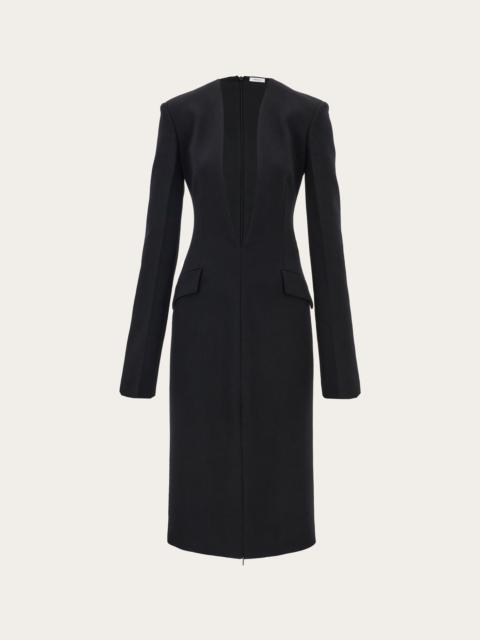 FERRAGAMO Deep V coat dress