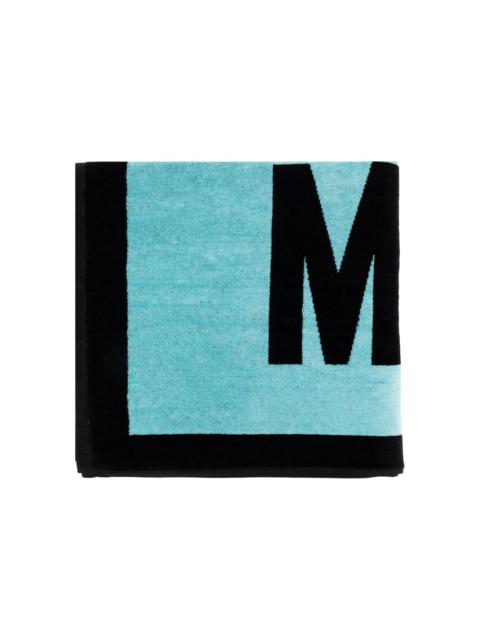 logo-print beach towel