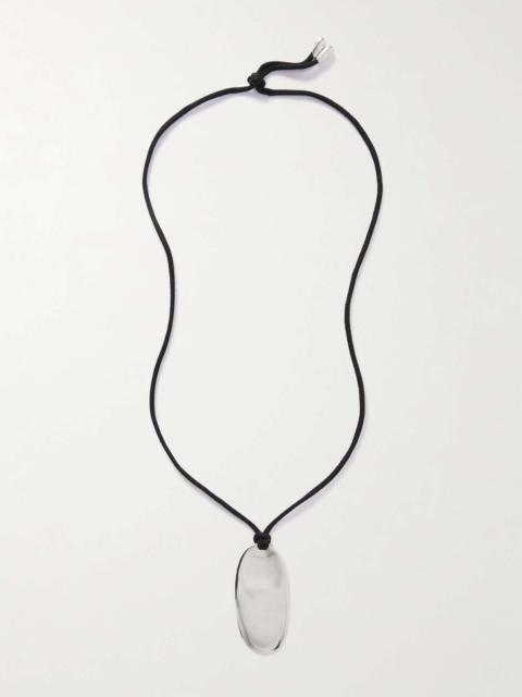 Janet sterling silver and cord necklace
