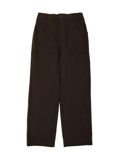 NORSE PROJECTS Kvitfjell Relaxed Cotton Wool Herringbone Pant Delicioso Brown