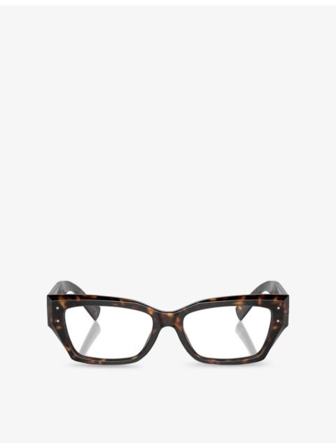 Dolce & Gabbana DG3387 Rectangle-Frame Acetate Optical Glasses