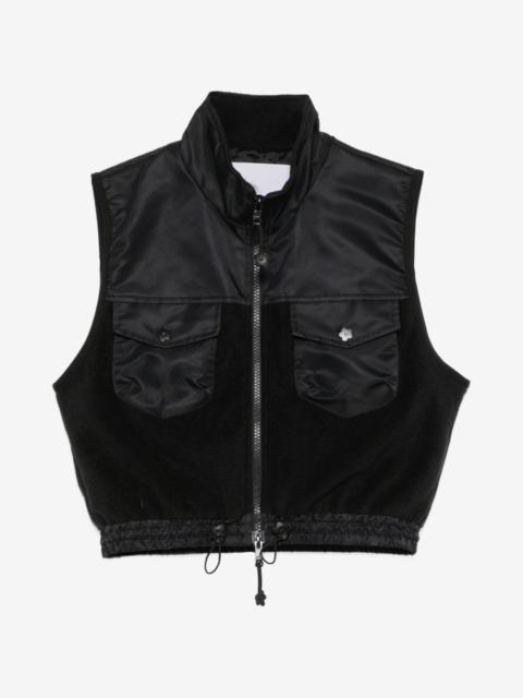 CECILIE BAHNSEN Windflower-embroidered fleece vest