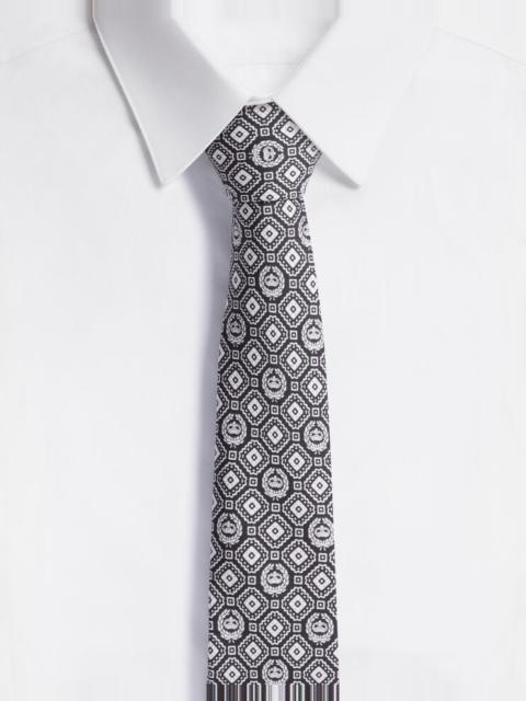 Dolce & Gabbana Diamond-design silk jacquard blade tie (6 cm)