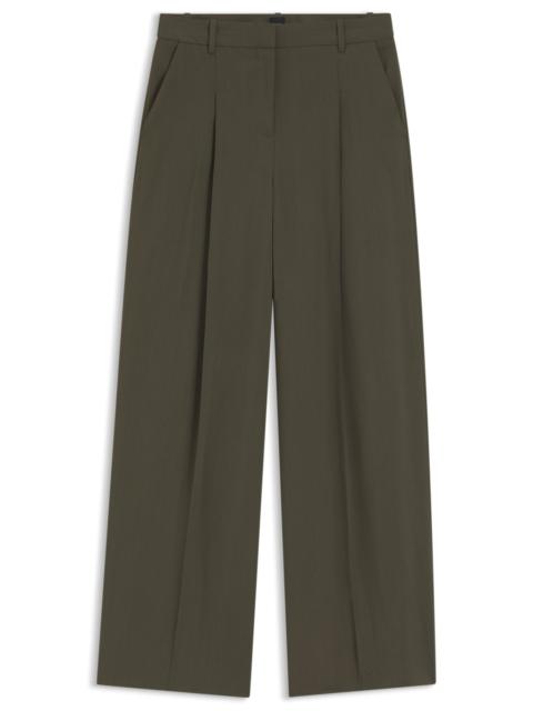 BOSS REGULAR-FIT PANTS IN PINSTRIPE STRETCH CREPE