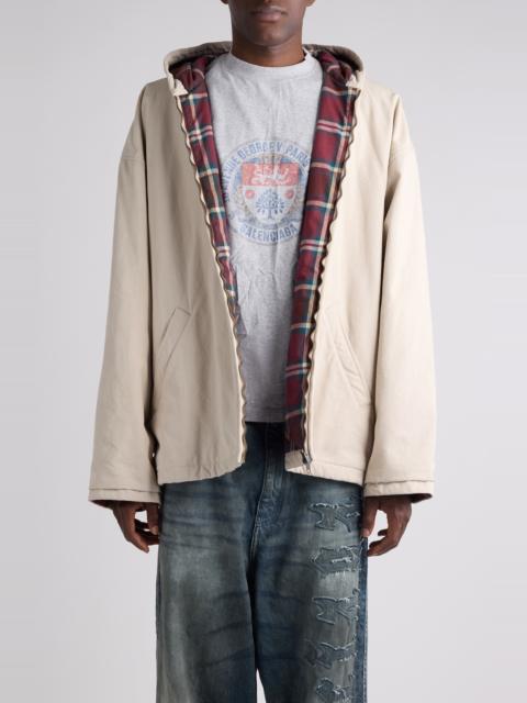 Balenciaga Cotton Blend Hooded Jacket in 9710 Light Beige at Nordstrom