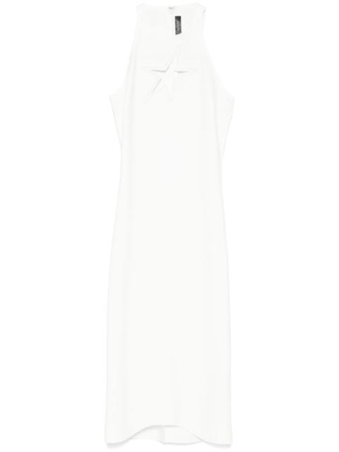 MUGLER star-motif sleeveless midi dress