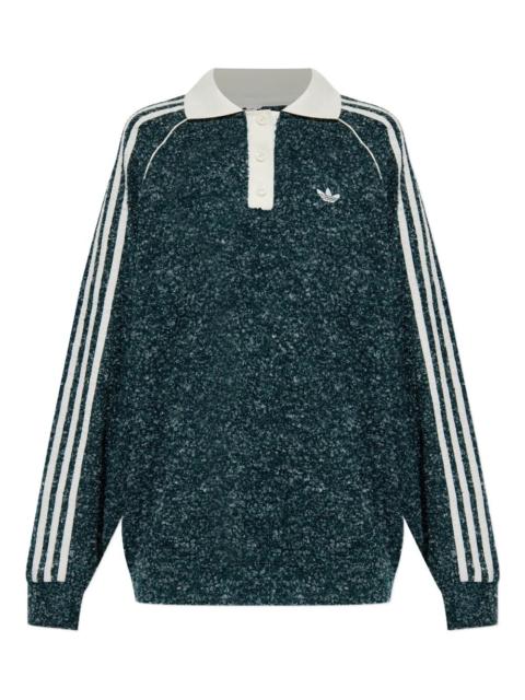 adidas long-sleeve polo-collar sweater