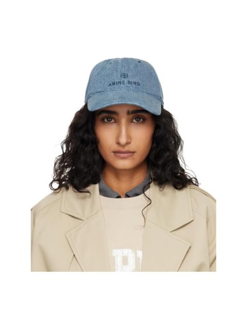 ANINE BING Blue Jeremy Baseball Cap