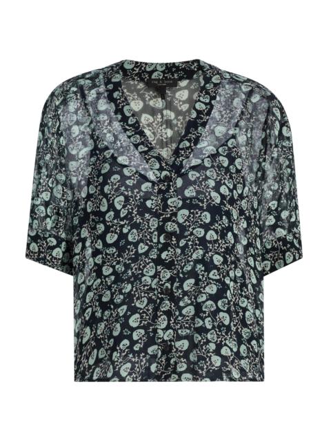 rag & bone Women's Taylor Floral Sheer Shirt - Salute Floral