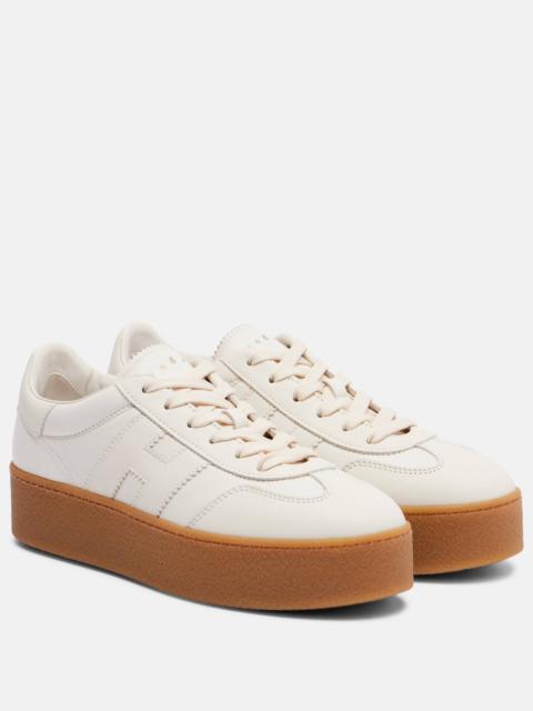 HOGAN H681 leather platform sneakers