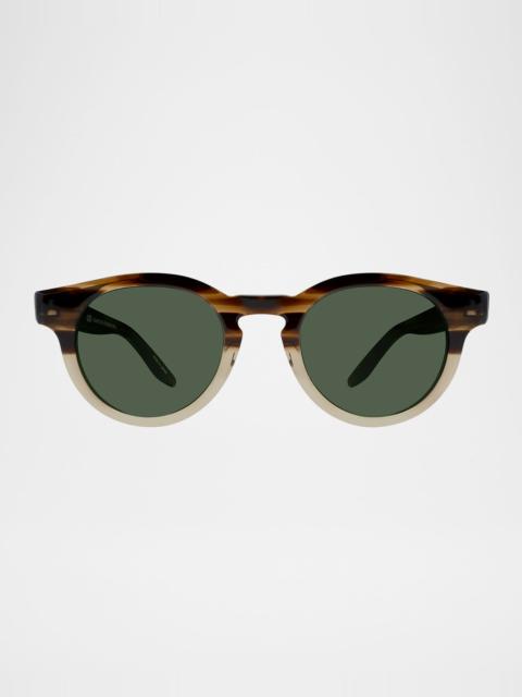 BARTON PERREIRA Men's Oxford Acetate Round Sunglasses