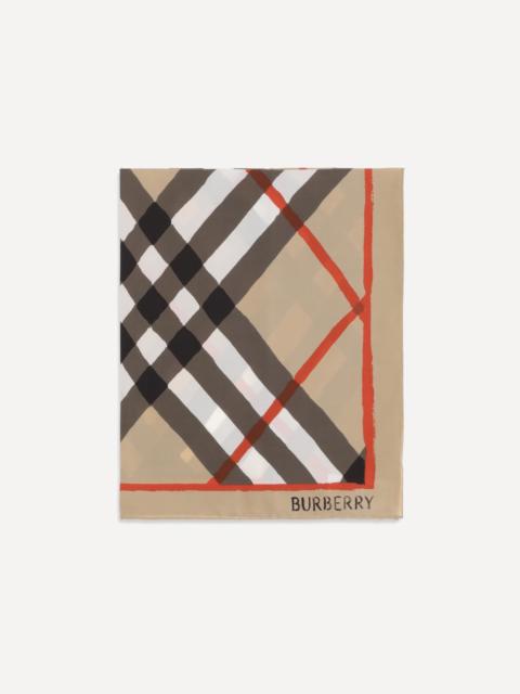 Burberry Silk watercolour Check Scarf