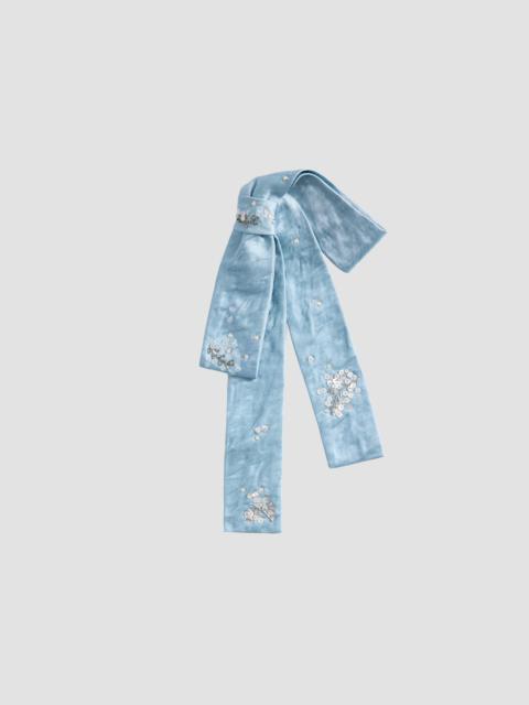 Erdem EMBROIDERED TEXTURED SATIN BOW BROOCH