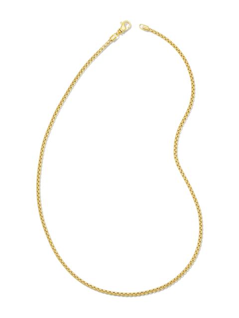 KENDRA SCOTT Beck 20" Thin Round Box Chain Necklace in 18k Gold Vermeil