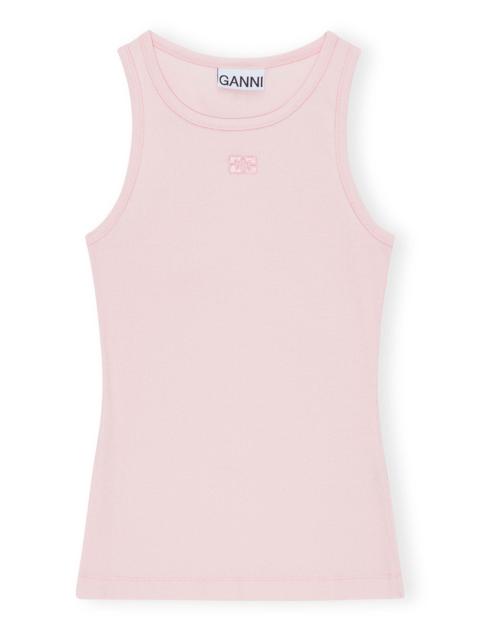 LIGHT PINK SOFT COTTON RIB TANK TOP