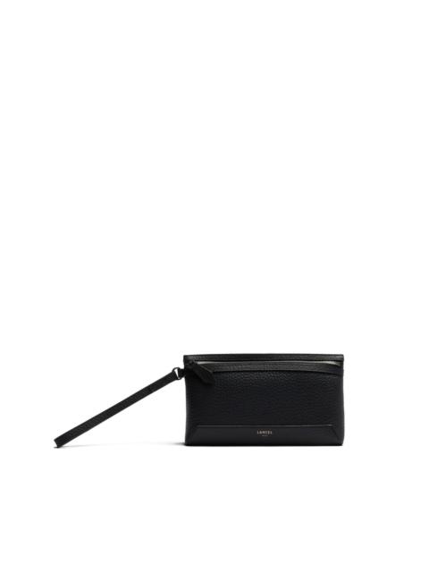 LANCEL Milo zip grained leather clutch bag