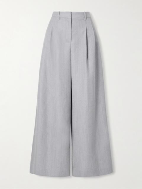 TWP Avery Mid-rise Pleated Wool Wide-leg Pants