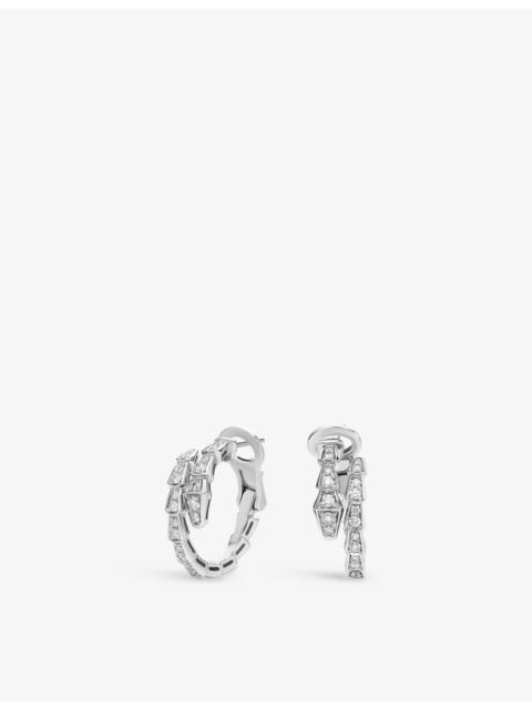 BVLGARI Serpenti Viper 18ct white-gold and 0.75ct diamond earrings