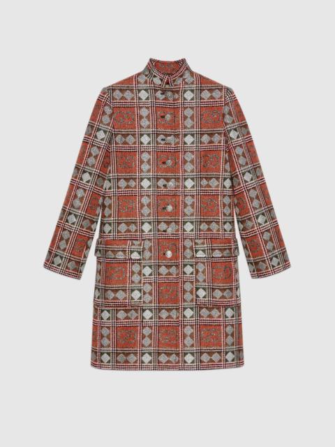 GUCCI Check GG tweed coat