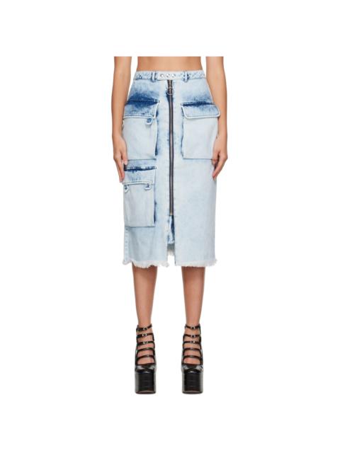 MARQUES’ALMEIDA Blue Multipocket Midi Skirt