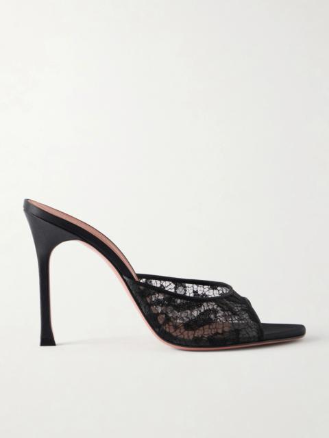 Amina Muaddi Alexa 105 Lace Mules