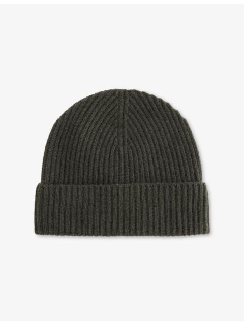Sunspel Cashmere Ribbed Beanie Hat